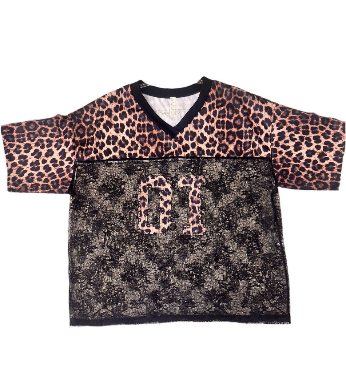 Animal Print and lace shirt