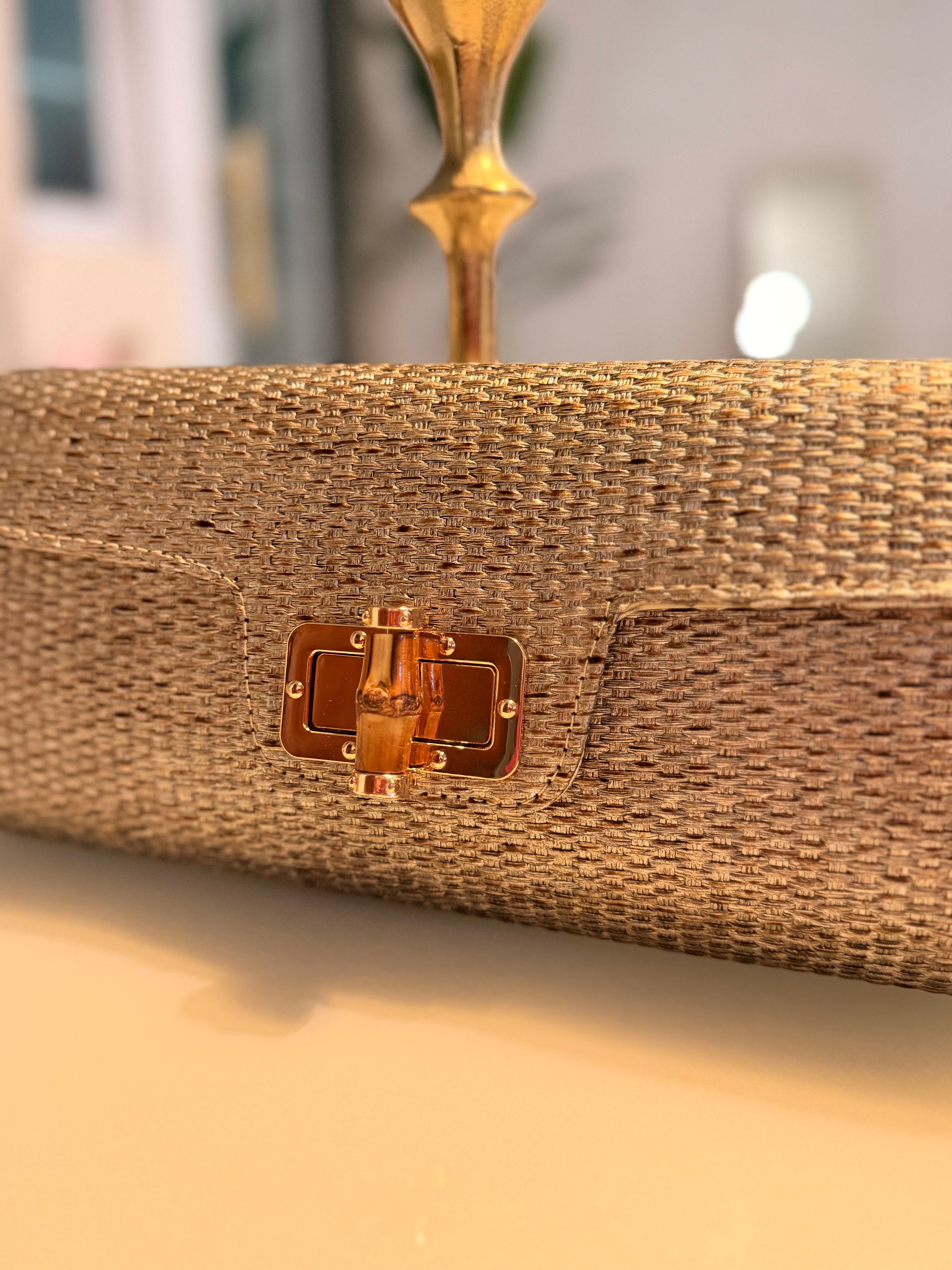 Clutch black and gold