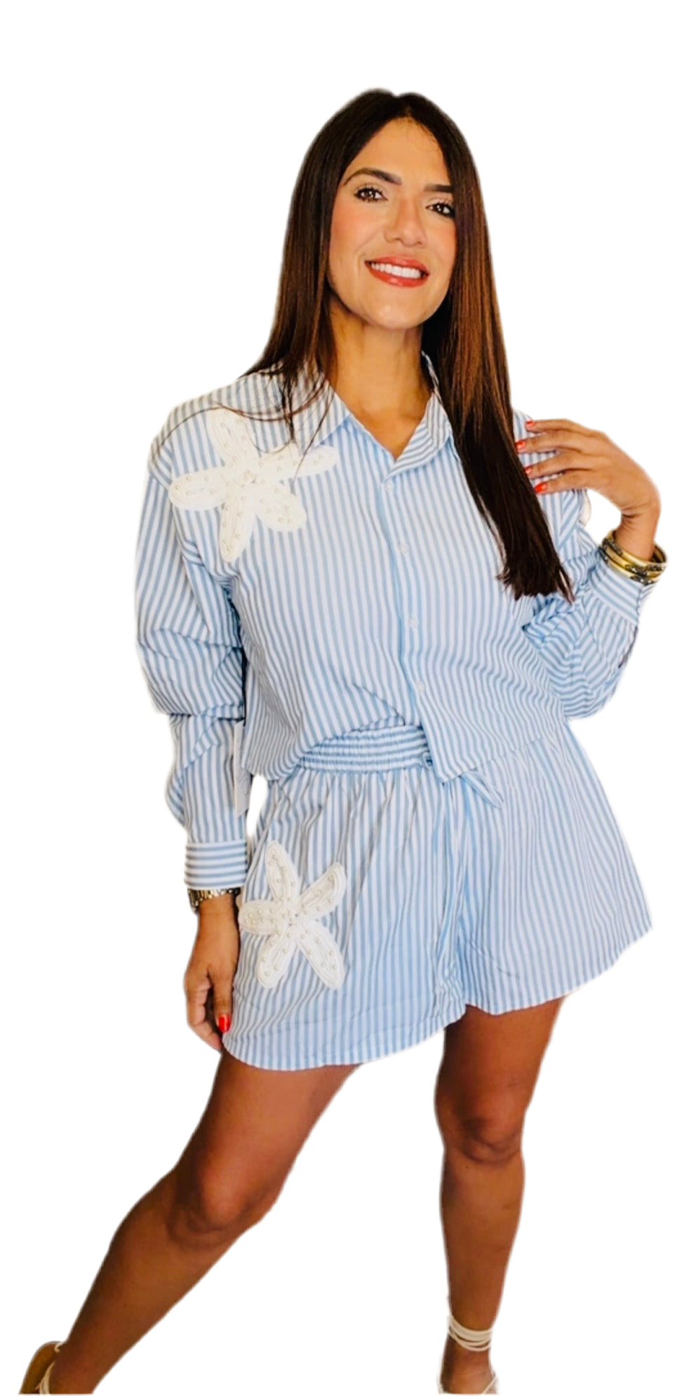 Short Set floral detail