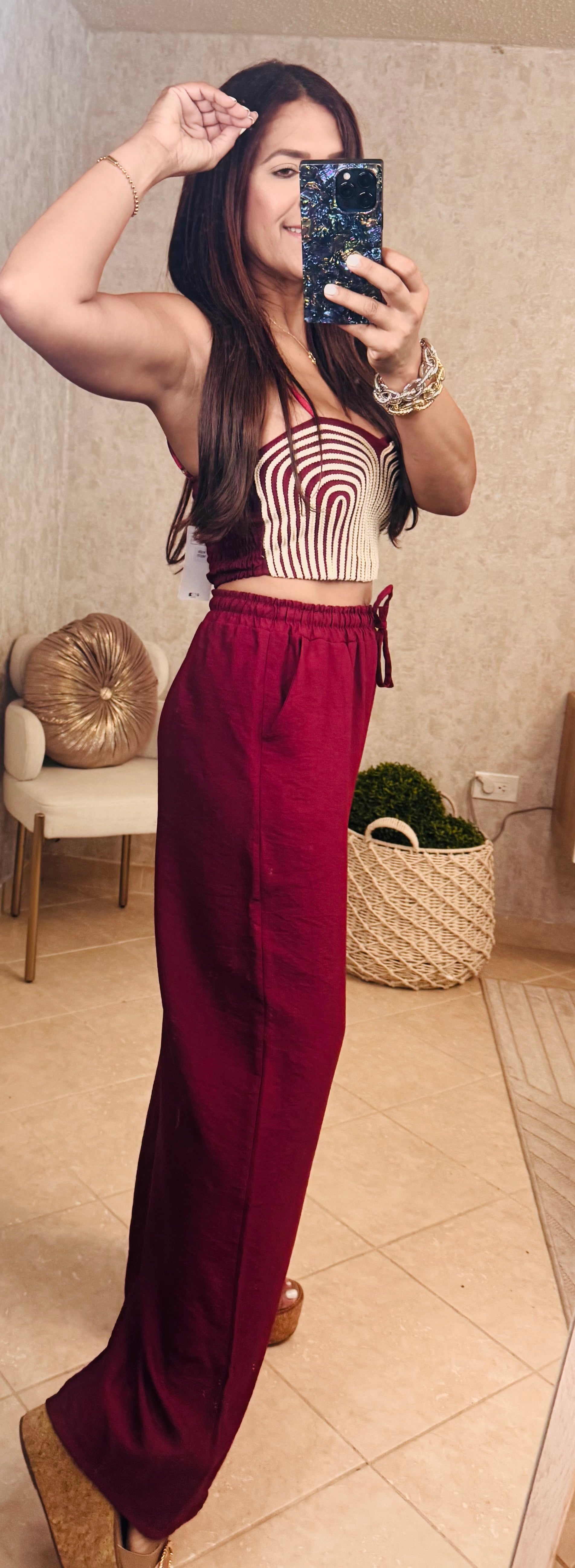 Burgundy Set & Details