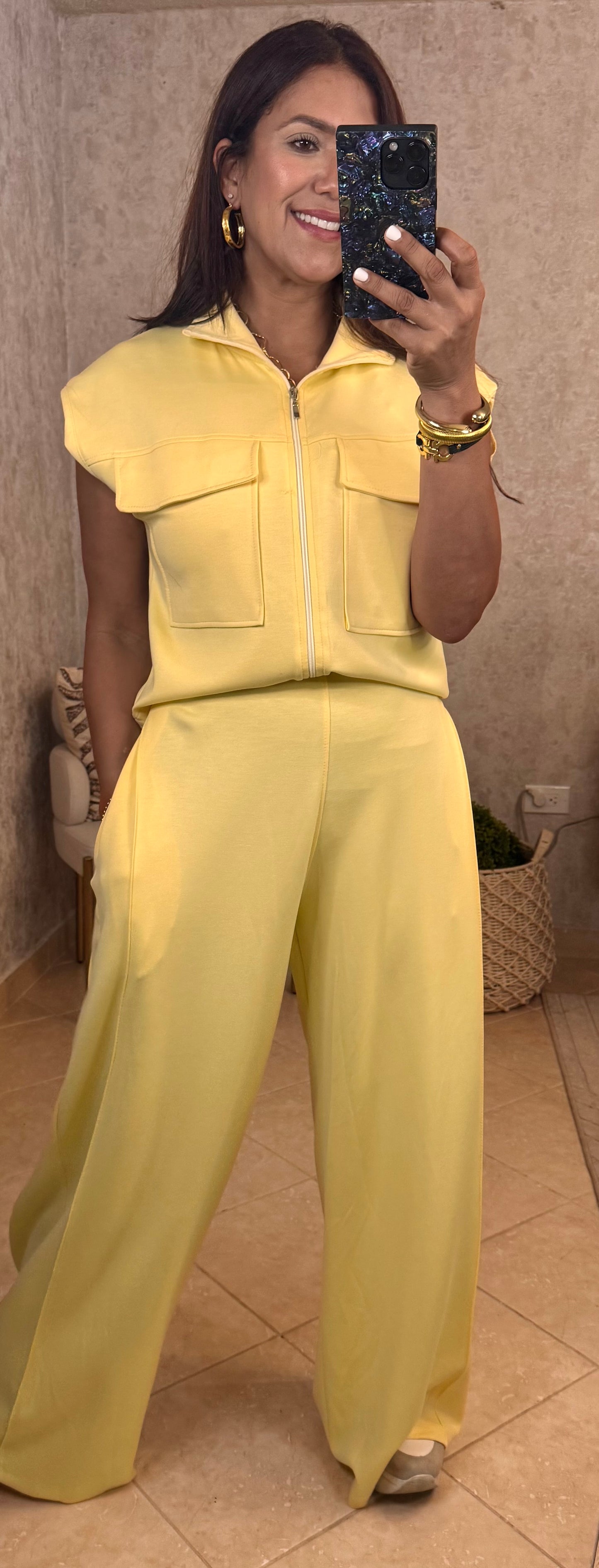 Yellow cotton set