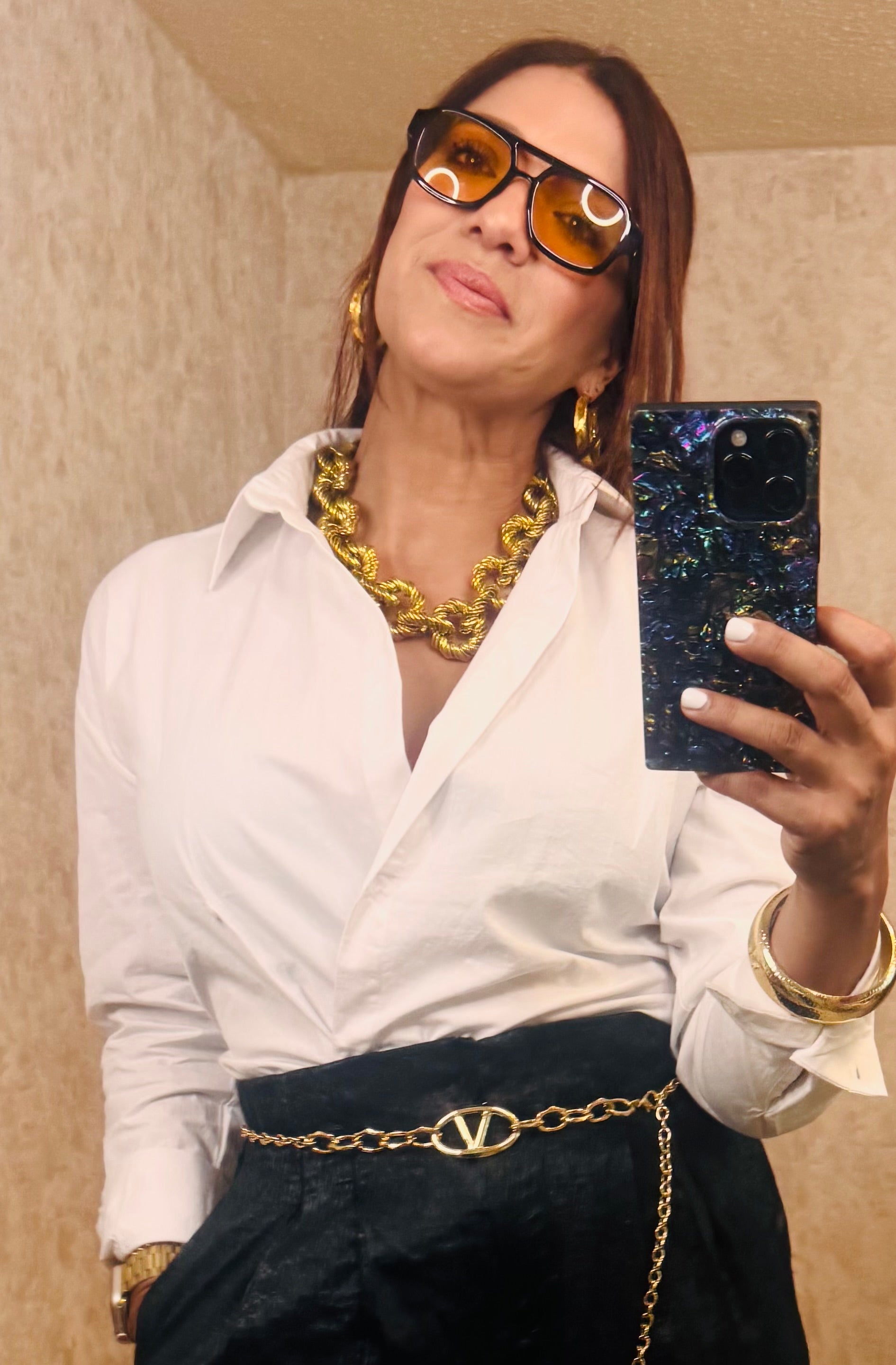 White Crossed Shirt