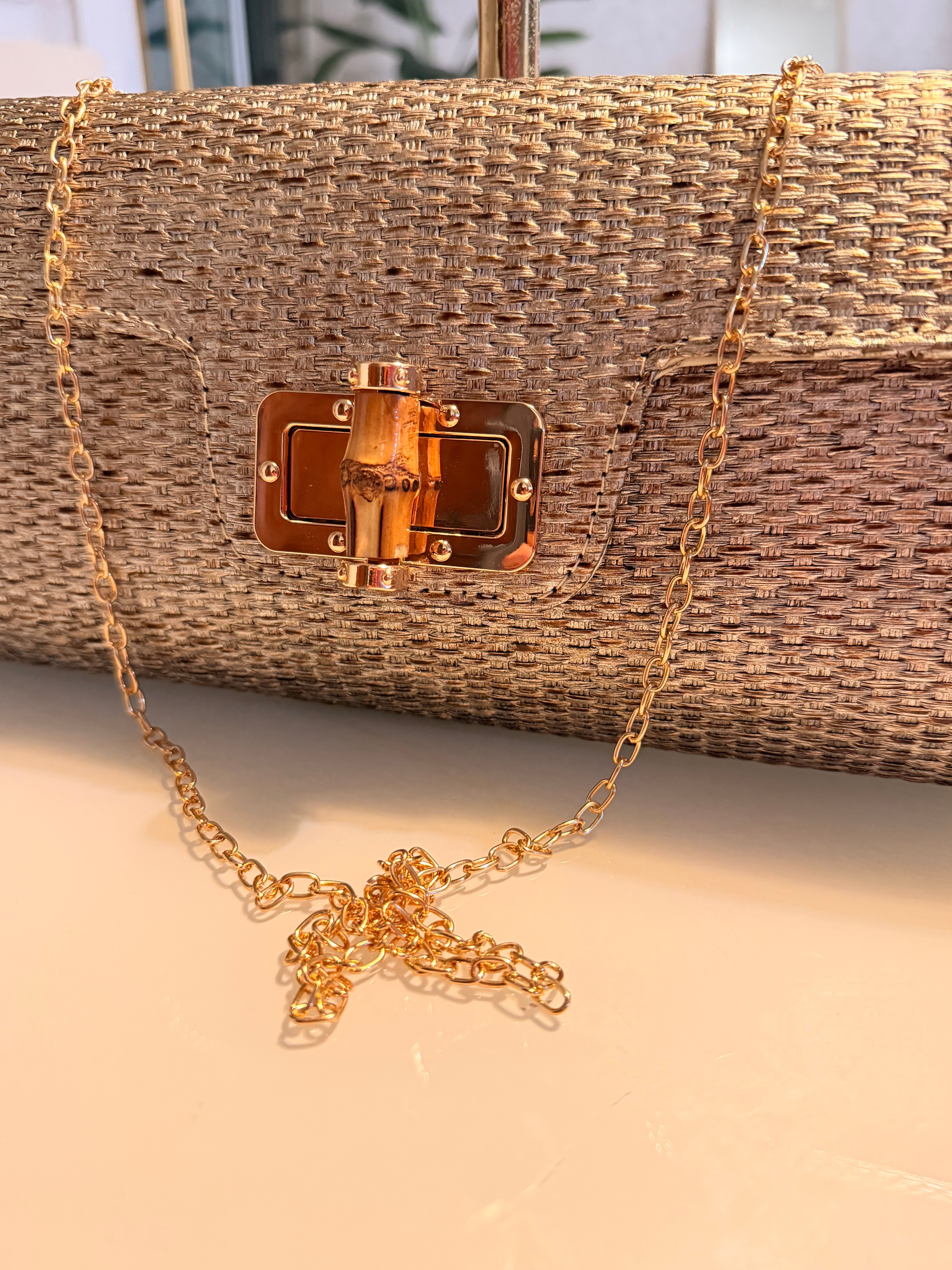 Clutch black and gold