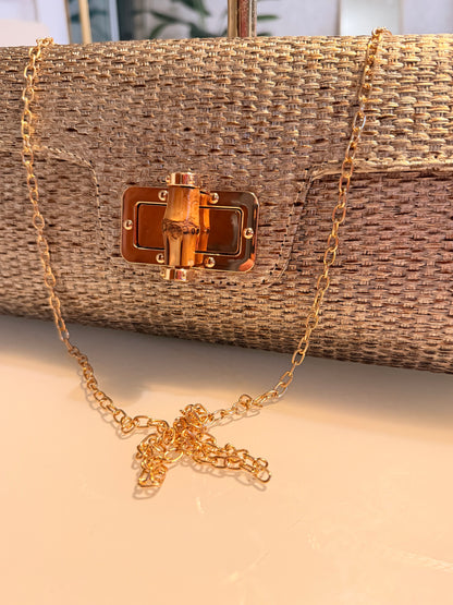 Clutch black and gold