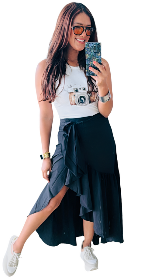 Wraparound Black Skirt