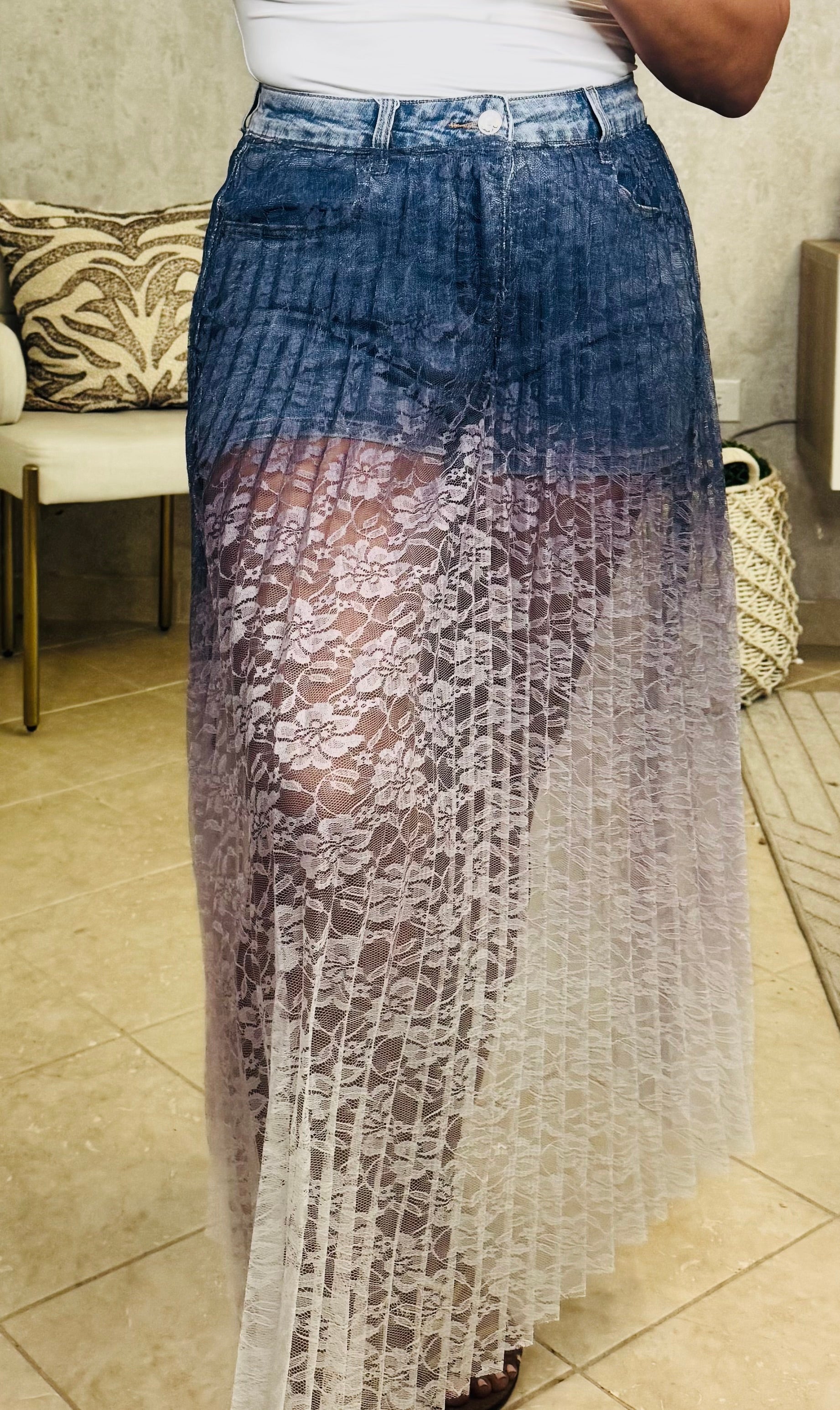 Midi Lace Skirt