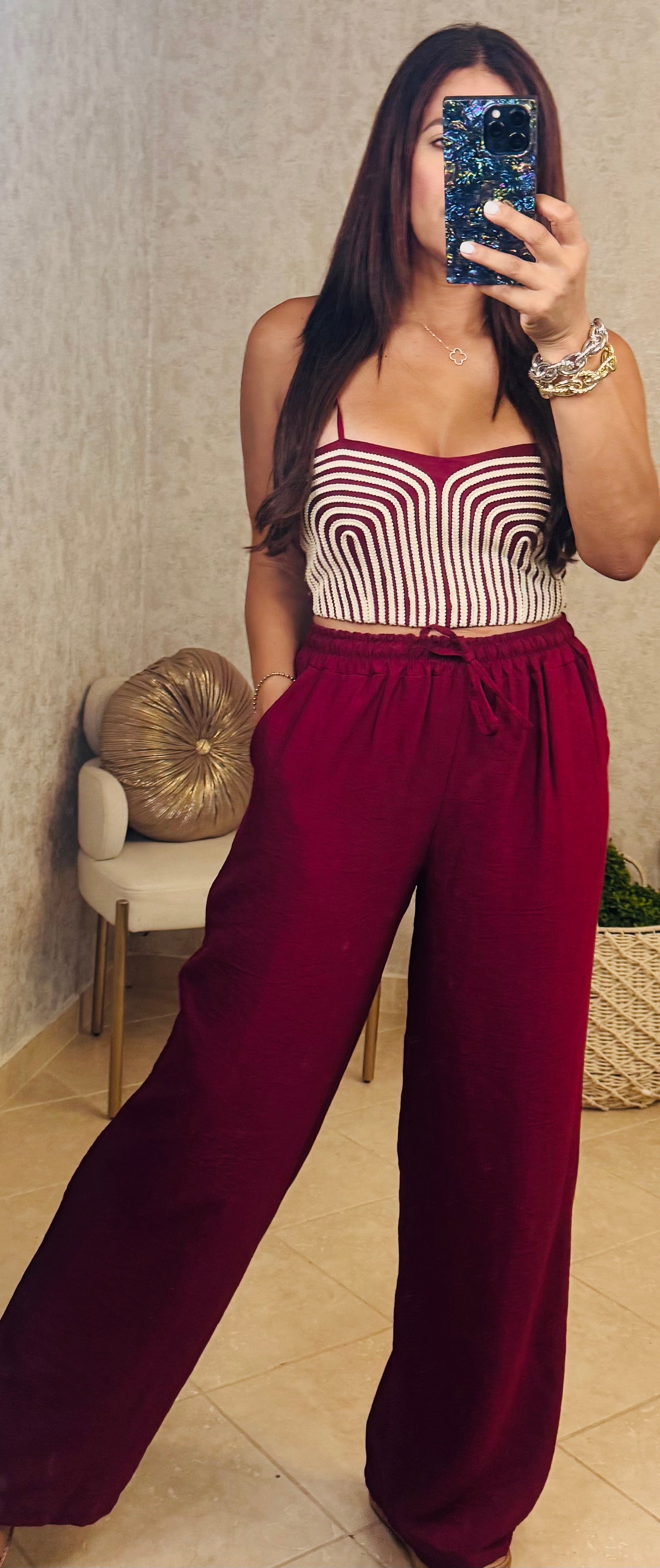 Burgundy Set & Details