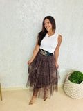 Animal Print Tull skirt