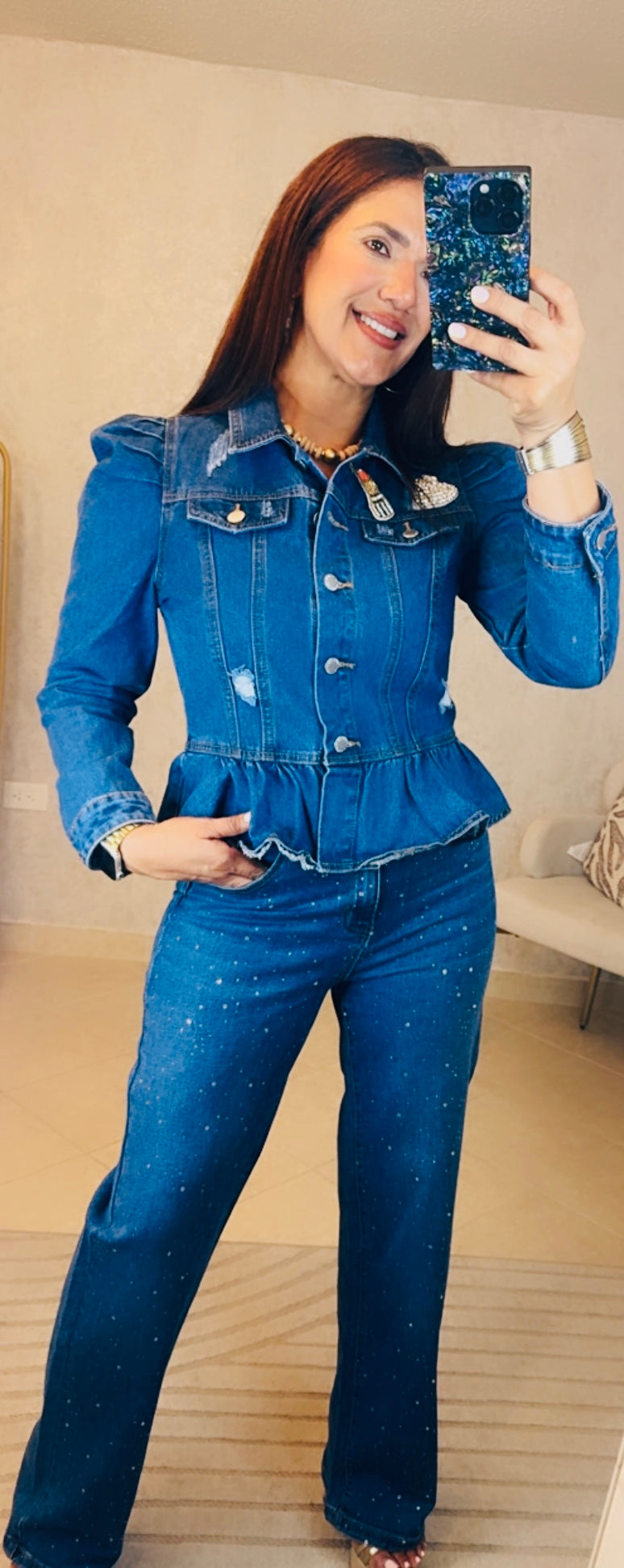 Blue Ruffle Jacket