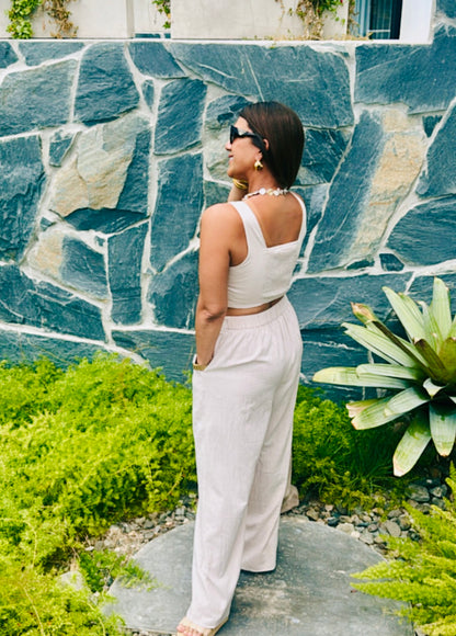 Sand Resort - Crop Top and Pant Set