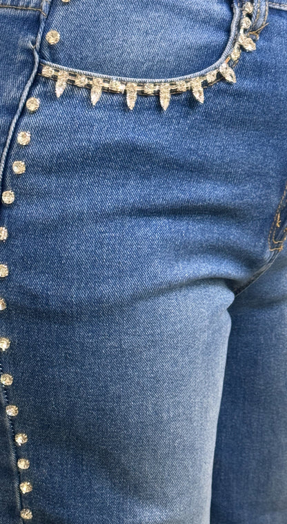 Rhinestone Glow Denim