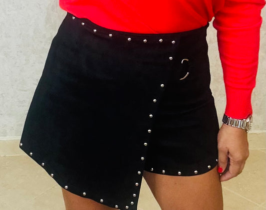 Suede Chic Wrap Skirt