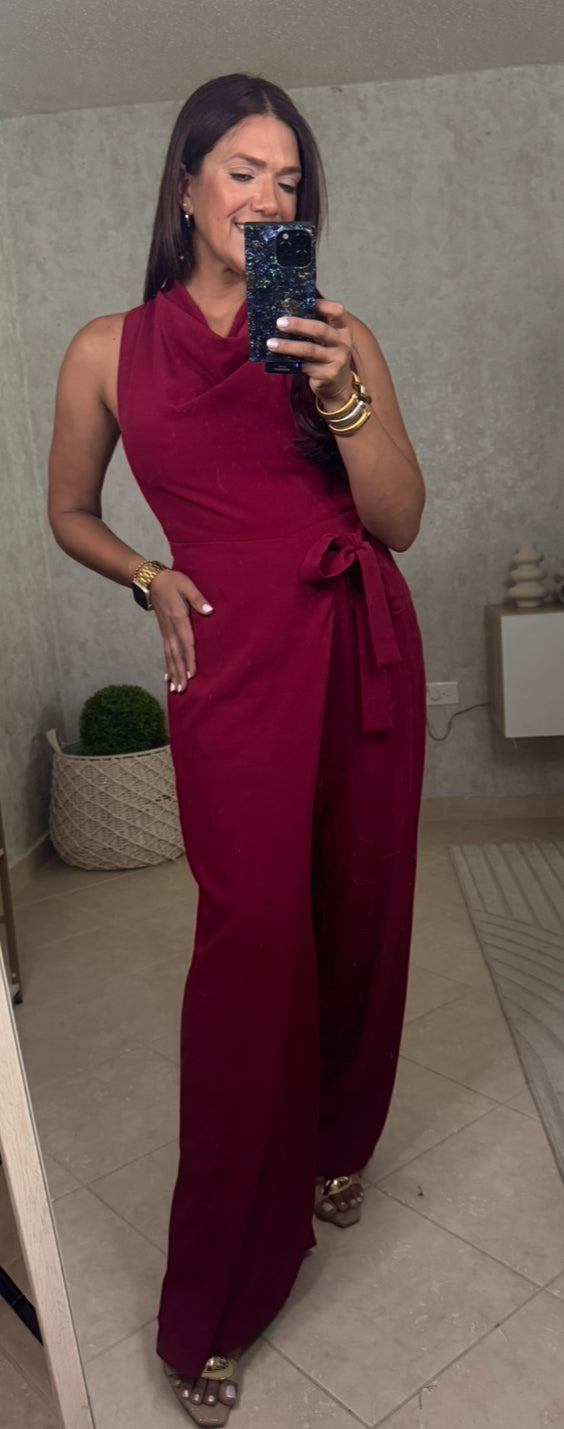 Velvet Wine Jumpsuite