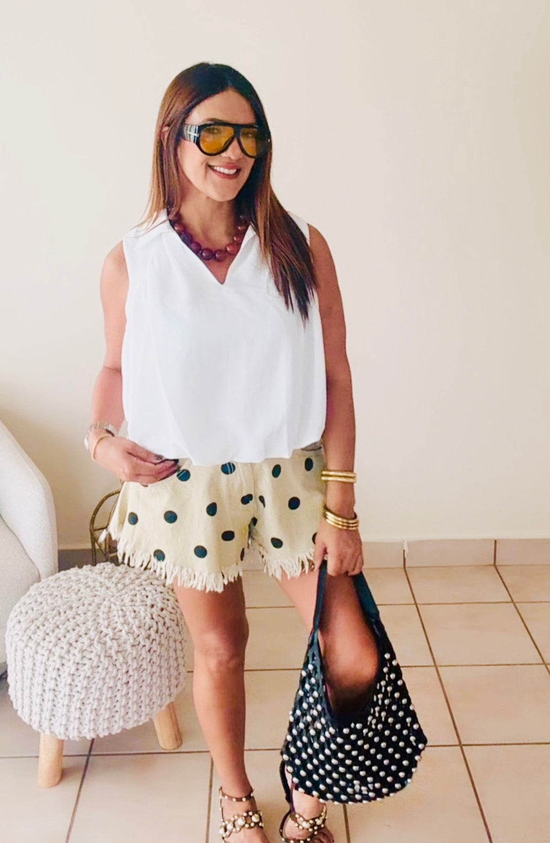 Polka Fringe Shorts