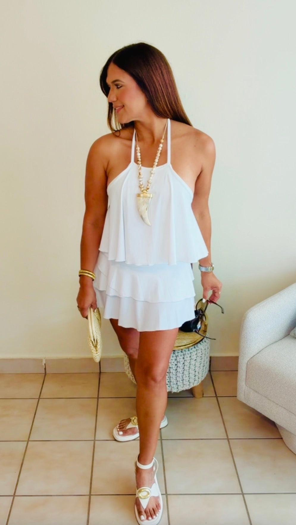 Ruffle Short Skirt set