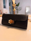 Clutch black and gold