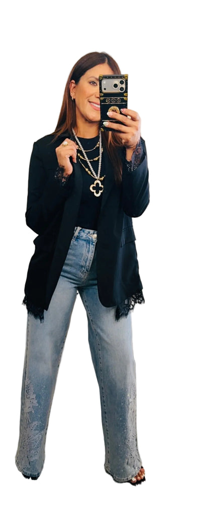 Italian Midnight Lace Blazer