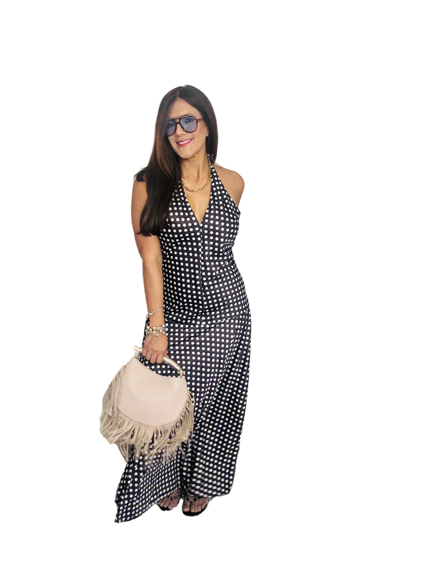 Polka chic Maxi Dress