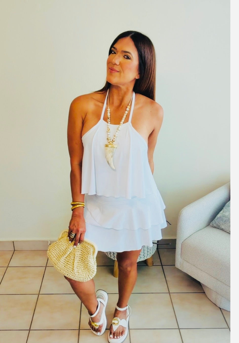 Ruffle Short Skirt set