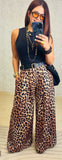 Wide-Leg Animal Print