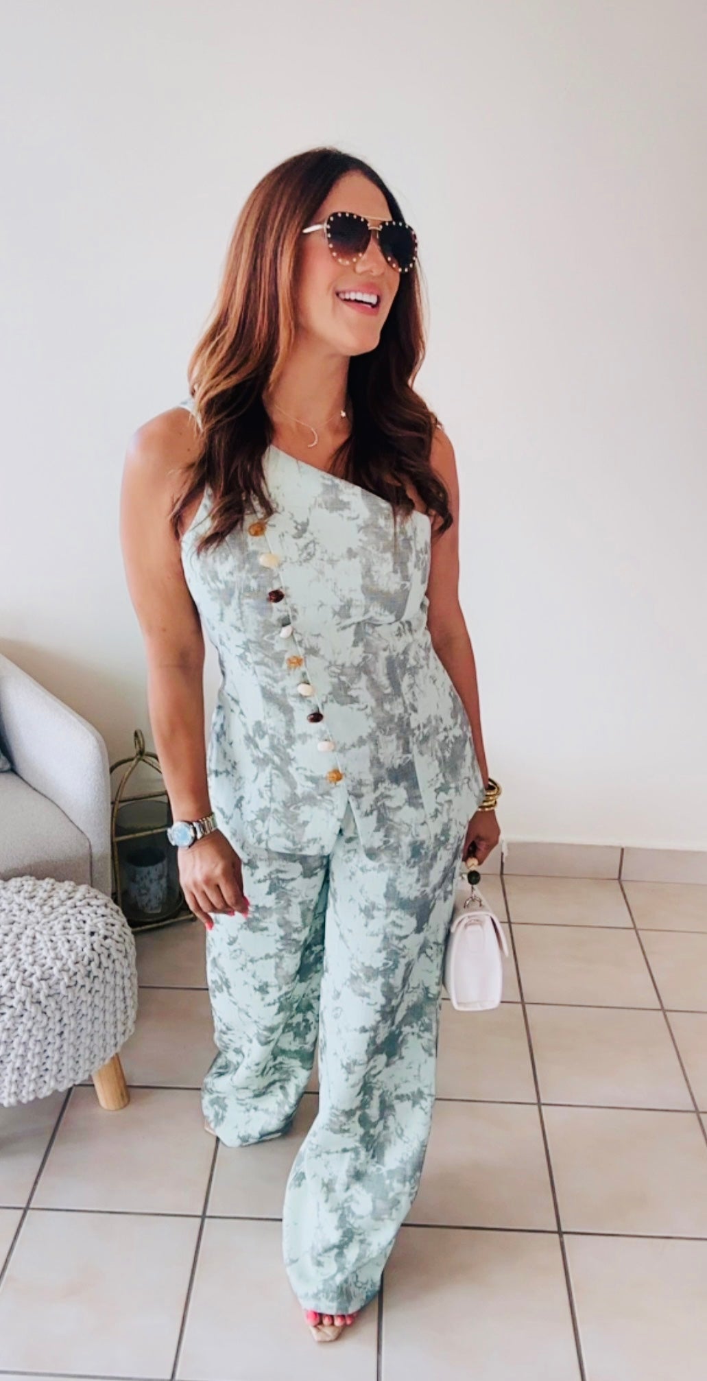 One Shoulder Marble Set