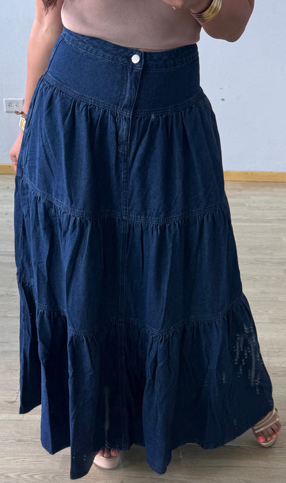 Denim Maxi Skirt
