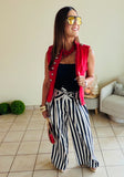 Striped Blue bow Pants