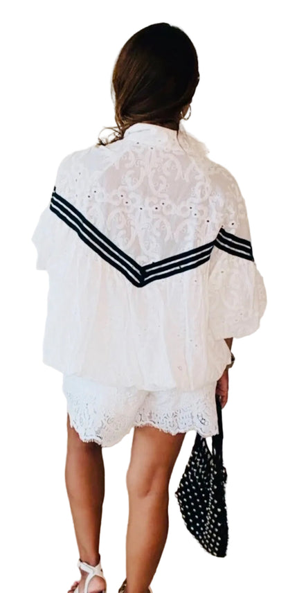 Portofino Top Black detail