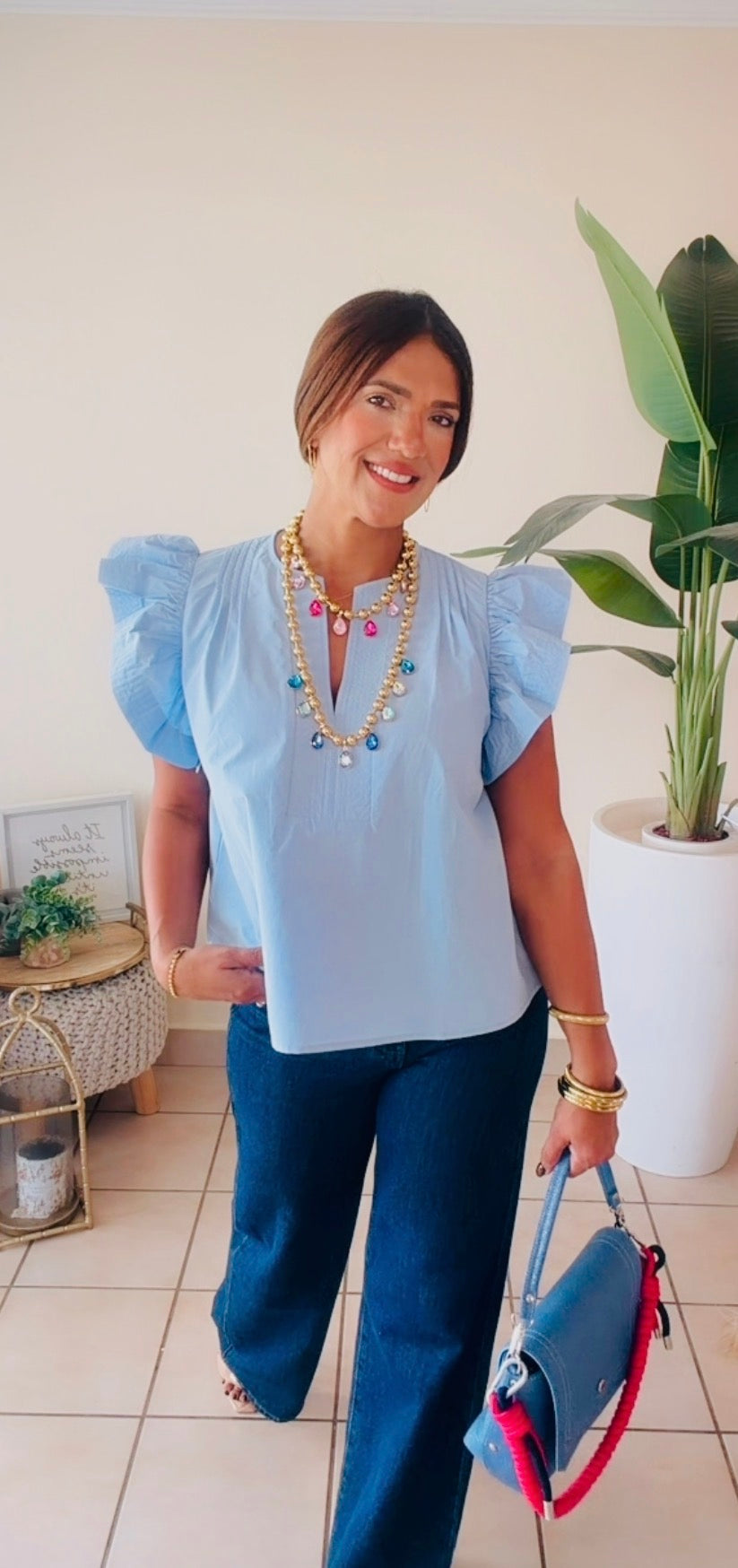 Chambray Top