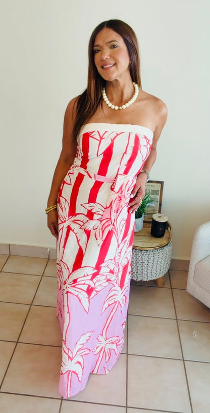 Palm Sunset Strapless
