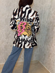 Cool Blazer-Animal Print Stamp