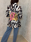 Cool Blazer-Animal Print Stamp