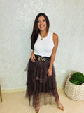 Animal Print Tull skirt