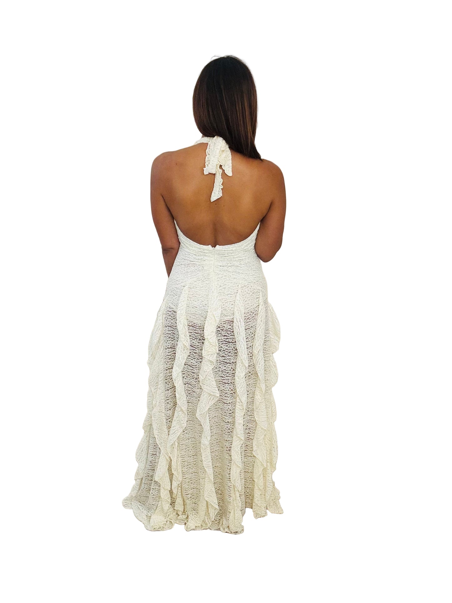 Aura Dress/ Beige & Black