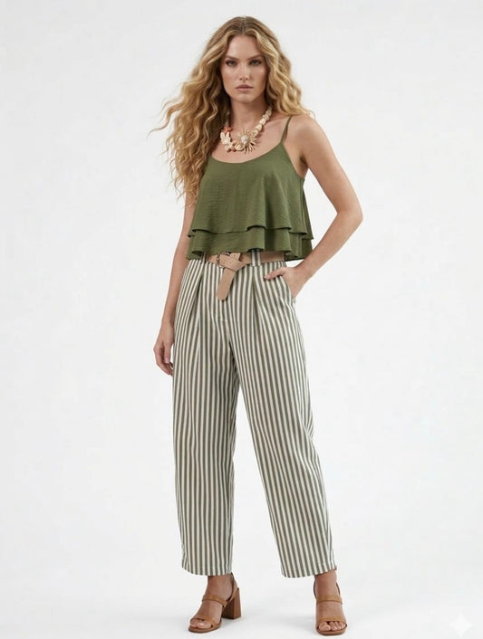 Mónaco Barrel Pants / Green