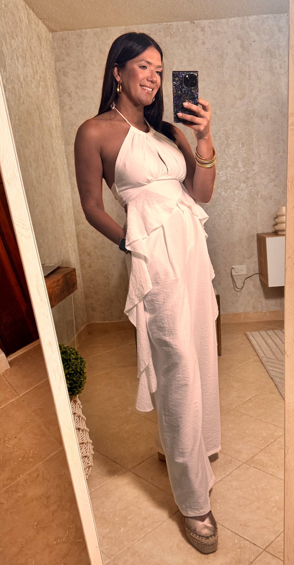 White Ruffle detail set/ buy separate