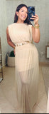 Beige casual dress
