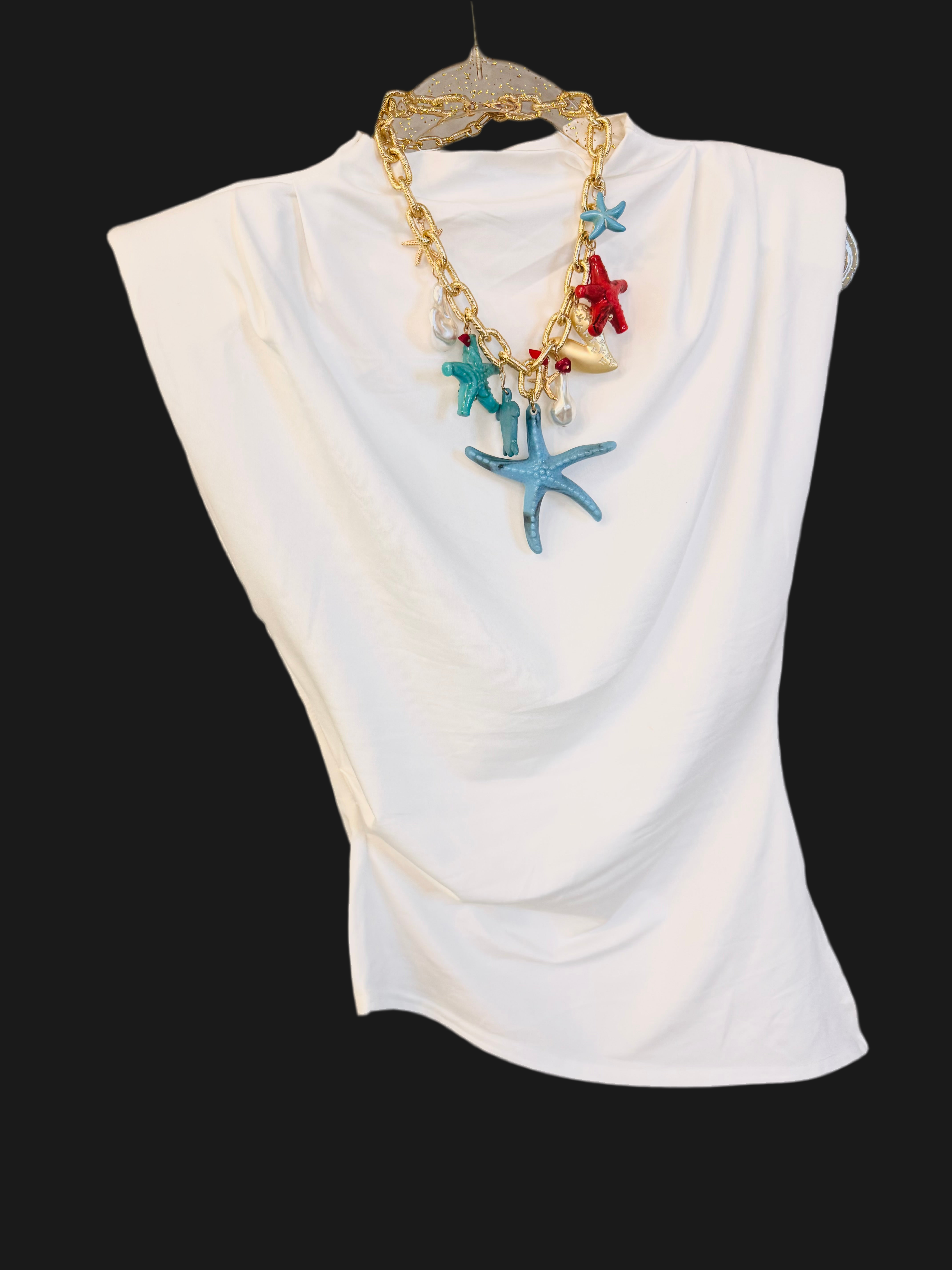 White asymmetrical top