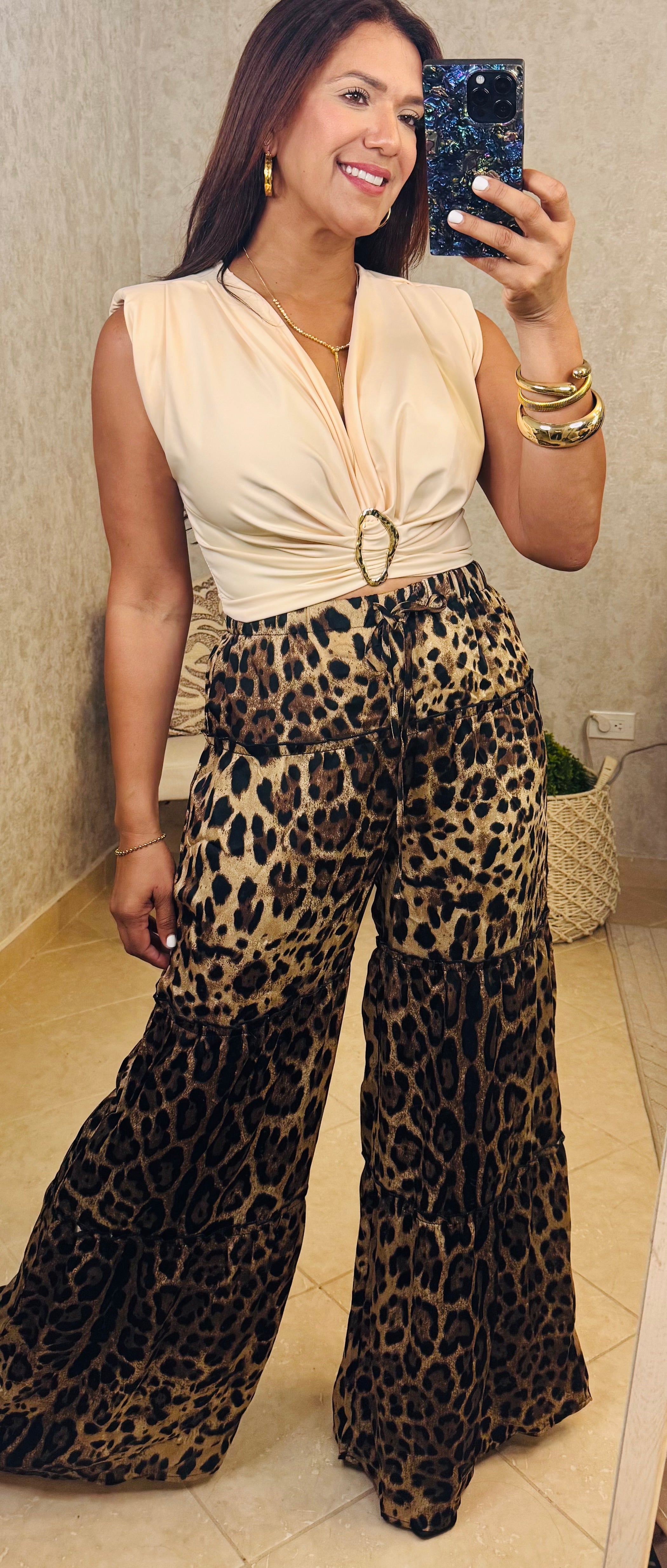 Beige with Gold Detail
