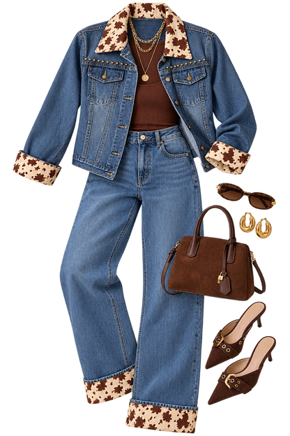 Studded Denim Jeans/Italian