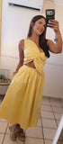 Yellow Butter Midi dress