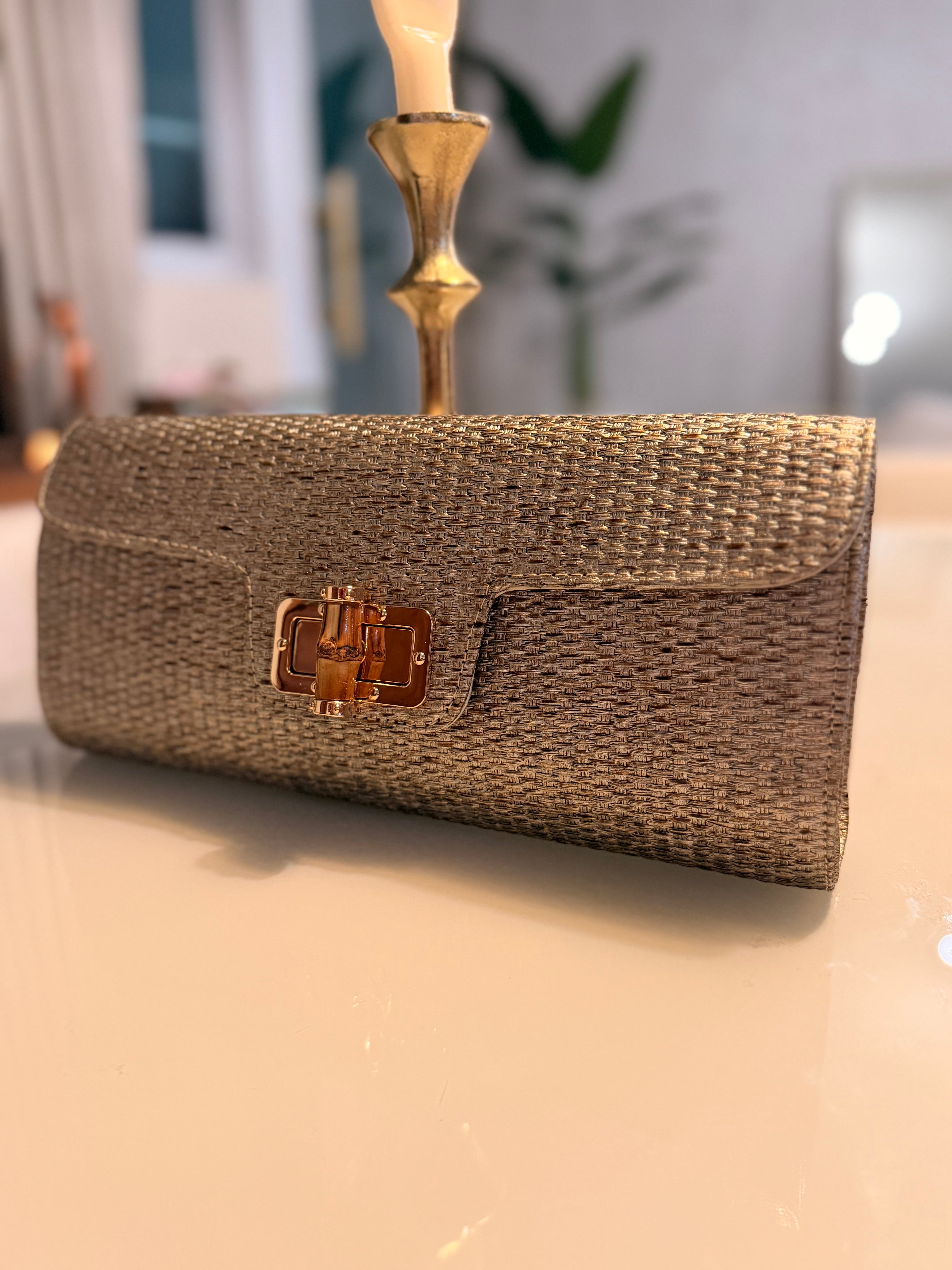 Clutch black and gold