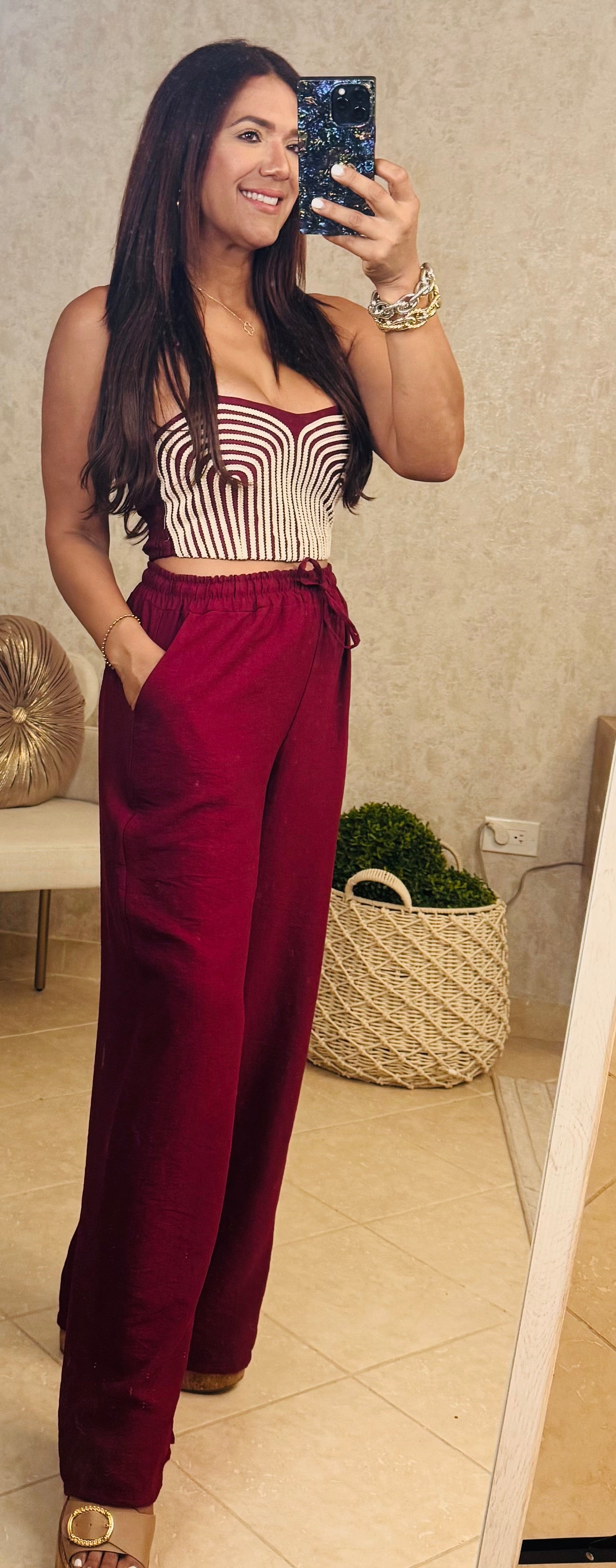 Burgundy Set & Details