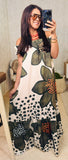 Flower Print Maxi Dress