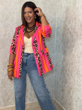 Blazer Leopart- Fushia print