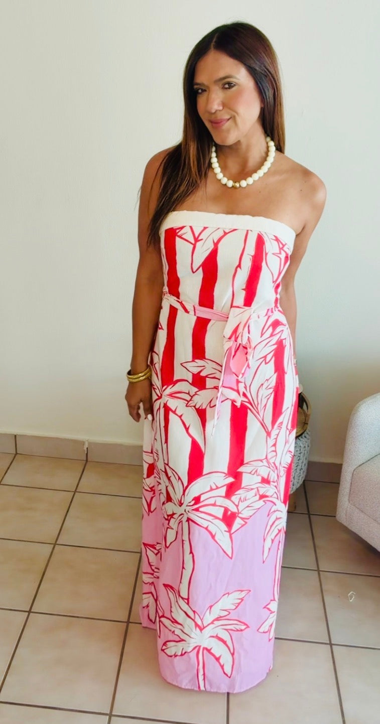 Palm Sunset Strapless