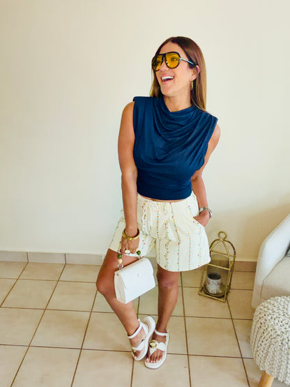 Italian Blue Top