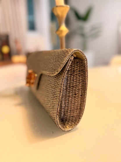 Clutch black and gold