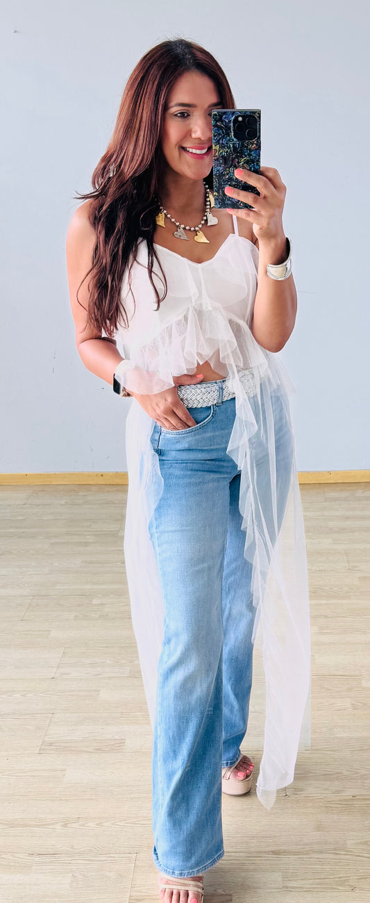 White Tul Shirt