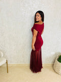 Merlot Silhouette Dress